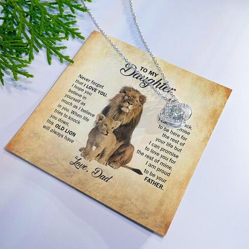 To My Daughter Necklace, Daughter Gifts From Dad, Father Daughter Necklace Love Knot, Daughter Necklace From Dad, Birthday Gifts For Daughter From Dad, Christmas Gift For Daughter in Kuwait