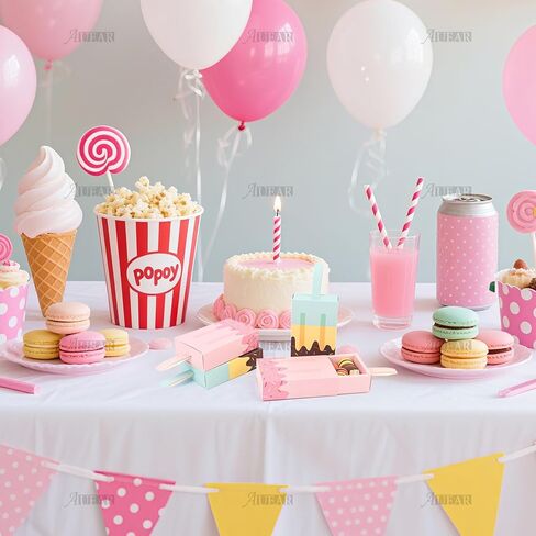 AUEAR, 12 Pack Gift Boxes Popsicle Shape Ice Cream Party Favor Box Mini Candy Folding Paper Box for Decorations in Kuwait
