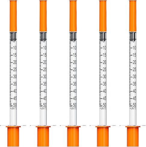 30G 5/16 Inch (8mm) Lab Syringe 0.5ml/cc Syringes, 25 Pack – Individually Sealed in Saudi Arabia