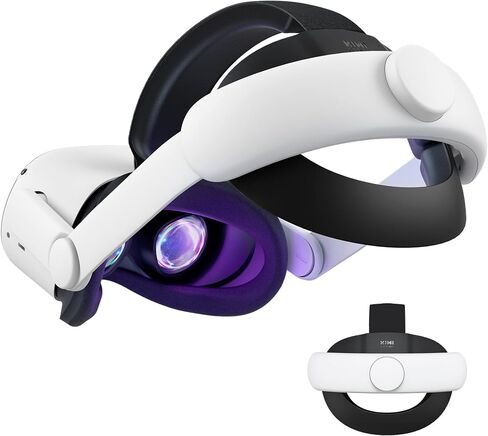 KIWI design Comfort Head Strap Accessories Compatible with Oculus/Meta Quest 2, Elite Strap Replacement for Enhanced Support of VR Headset, NOT for Meta Quest 3/3S in Kuwait