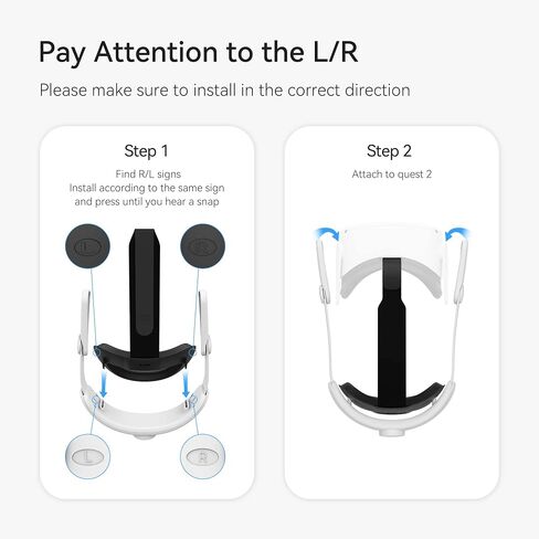 KIWI design Comfort Head Strap Accessories Compatible with Oculus/Meta Quest 2, Elite Strap Replacement for Enhanced Support of VR Headset, NOT for Meta Quest 3/3S in Kuwait