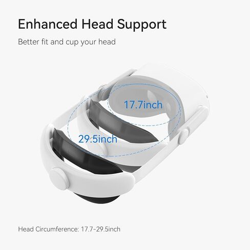 KIWI design Comfort Head Strap Accessories Compatible with Oculus/Meta Quest 2, Elite Strap Replacement for Enhanced Support of VR Headset, NOT for Meta Quest 3/3S in Kuwait