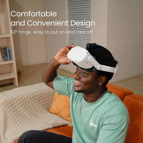 KIWI design Comfort Head Strap Accessories Compatible with Oculus/Meta Quest 2, Elite Strap Replacement for Enhanced Support of VR Headset, NOT for Meta Quest 3/3S in Kuwait