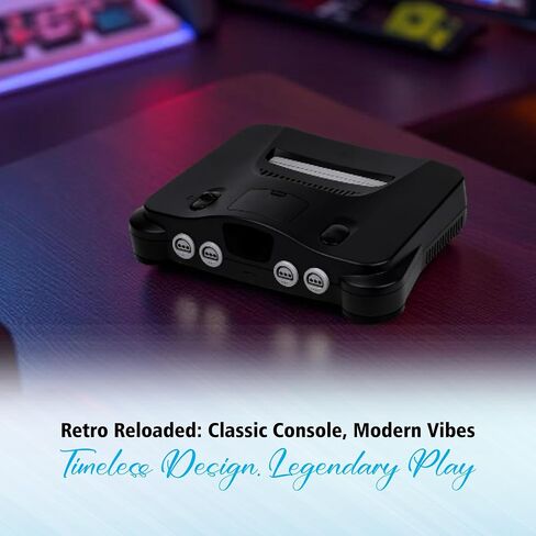 Nintendo 64 Console Premium مع 2 وحدات تحكم ، بطاقة ذاكرة 256 كيلو بايت ، كابل HDMI (متجدد) in Saudi Arabia