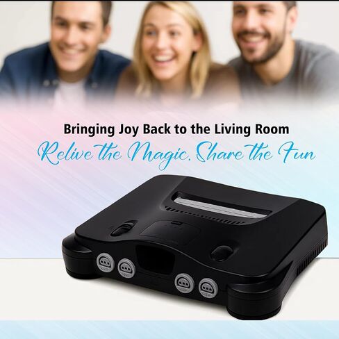 Nintendo 64 Console Premium مع 2 وحدات تحكم ، بطاقة ذاكرة 256 كيلو بايت ، كابل HDMI (متجدد) in Saudi Arabia