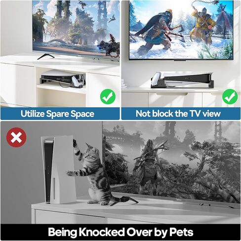 PS5/Slim/Pro أفقي حامل مع مروحة التبريد والشاحن لوحدات التحكم الأصلية والحافة ، قاعدة التصميم القابل للتطوير PS5 مع رغبات EVA لجميع قرص PS 5 و Digital ، PS 5 SIDEWAYS WHITE in Kuwait