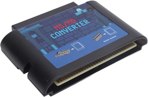 Zopsc MS to MD Game Card Converter, MS to MD Adapter for Retron 5 3 2 for Mega Drive for Genesis, Game Video Cassette Converter (Black Transparent) in Saudi Arabia
