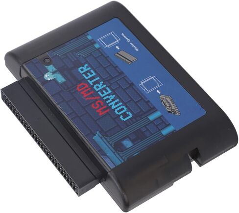 Zopsc MS to MD Game Card Converter, MS to MD Adapter for Retron 5 3 2 for Mega Drive for Genesis, Game Video Cassette Converter (Black Transparent) in Saudi Arabia