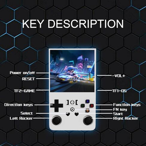 R36MAX Retro Handheld Game Console ، شاشة IPS OCA HD MIPI مقاس 4 بوصات ، نظام Linux مفتوح المصدر و 18000 من الألعاب ، وحدة ألعاب فيديو محمولة 64 جيجابايت. (أسود) in Kuwait