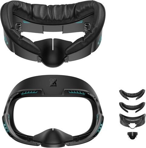 وسادة غطاء الوجه AMVR متوافقة مع ملحقات Meta/Oculus Quest 3، مع 2 وسادة بديلة ناعمة من البولي يوريثان للوجه in Kuwait
