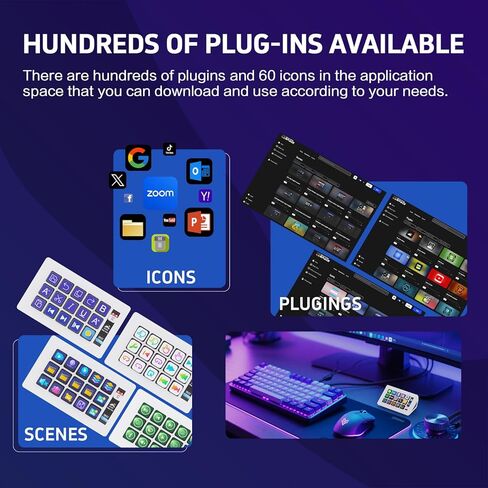 Basicolor Macro Pad,Stream Controller Deck with 15 Customizable Macro Keys Compatible with OBS/PowerPoint/Excel/Youtube/Word/Photoshop/Adobe Premiere Pro Windows 10/Mac14.0 (293SV3) Black in Kuwait