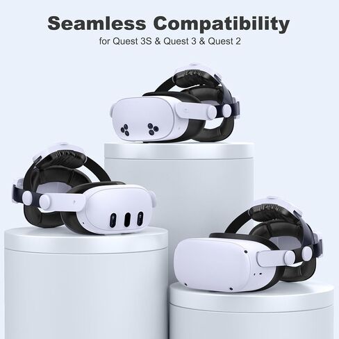 Kawaye Batery Head Strap for Meta Quest 3S/3/2, Hot-swappable Batery Pack 2X7500mAh&Charger Dock Extend 6-8Hrs,Double Knobs Adjustable VR Headset Strap Enhanced Support&Reduce Pressure-MQ2000 in Saudi Arabia
