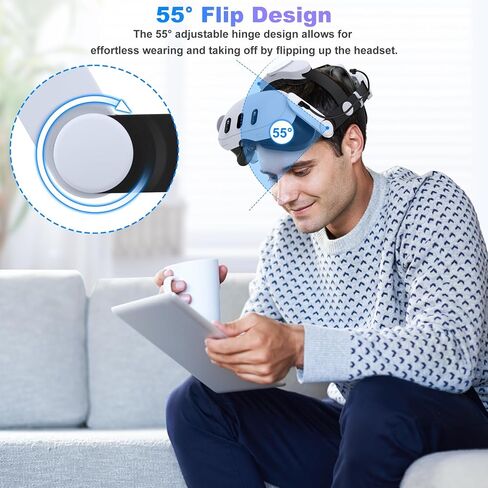 Kawaye Batery Head Strap for Meta Quest 3S/3/2, Hot-swappable Batery Pack 2X7500mAh&Charger Dock Extend 6-8Hrs,Double Knobs Adjustable VR Headset Strap Enhanced Support&Reduce Pressure-MQ2000 in Saudi Arabia