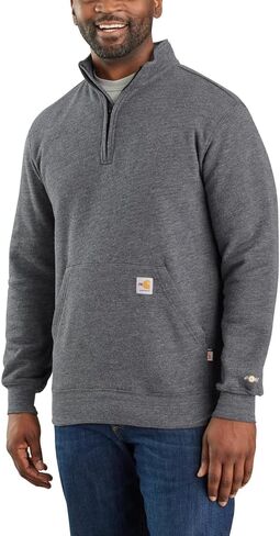 Carhartt Men's Flame-Resistant Force Loose Fit Midweight Mock Neck Sweatshirt in Saudi Arabia