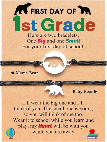 UPROMI 2/3 PCS First Day of Daycare/Preschool/Kindergarten/1st Grade/2nd/3rd Grade Gift, Back to School Bracelet Mommy and Me in Kuwait