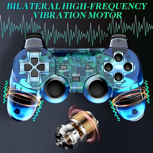 وحدة التحكم اللاسلكية Degulan متوافقة مع وحدة التحكم PS-2 ، GamePad عن بُعد للعب 2 (Clearred و ClearBlue) in Kuwait