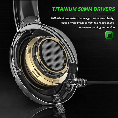 سماعة ألعاب Binnune مع MIC لسلسلة PS5 Xbox S | X PS4 Xbox 1 PC NS ، سماعات Gamer السلكية السلكية مع الميكروفون لـ PS 4 | 5 Xbox1 in Kuwait