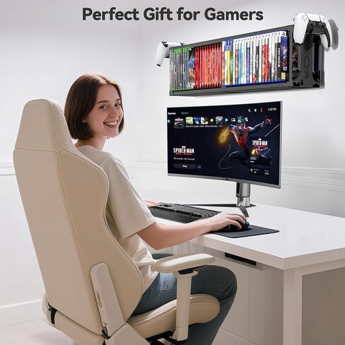 حامل تخزين Tower Tower Rack Discing Store Universal ل PS5/ PS4/ Xbox One/ Series/ Nintendo Switch Game ، DVD/ Game Organizer Shelf Displan in Kuwait