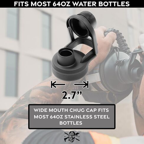 Iron Infidel Battle Bottle Replacement Cap - 64 Oz and 32 Oz Water Bottle Lid Replacement, Chug Cap with Twist on Lid (Tan) in Kuwait
