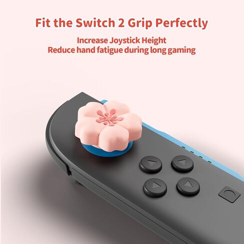 Geekshare Sakura Cross D-Pad Caps Caps Thumb Grip Set متوافق مع Switch 2 ، أزرار مفتاح Abxy Cover Cover for Switch 2 ، Cherry Pink in Saudi Arabia