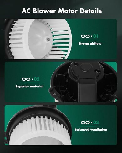 SCITOO ABS محرك سخان من البلاستيك ث/مروحة مقاومات HVAC محركات منفاخ A/C مناسبة لـ 2009-2010 لـ Pontiac Vibe /2011-2016 لـ Scion tC /2008-2015 لـ Scion xB /2009-2013 لـ Toyota Corolla in Kuwait