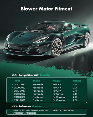 SCITOO ABS محرك سخان من البلاستيك ث/مروحة مقاومات HVAC محركات منفاخ A/C مناسبة لـ 2009-2010 لـ Pontiac Vibe /2011-2016 لـ Scion tC /2008-2015 لـ Scion xB /2009-2013 لـ Toyota Corolla in Kuwait