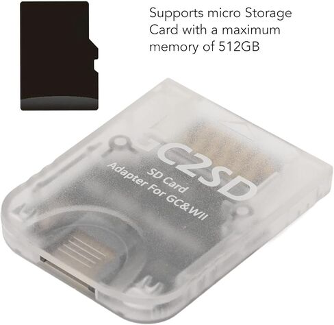 قارئ بطاقة GC2SD لمحول بطاقة التخزين الصغيرة ، بطاقة ذاكرة Micro Console مع الحد الأقصى للذاكرة المتوافقة مع GC ووحدة التحكم والتوصيل والتشغيل (شفاف) in Saudi Arabia