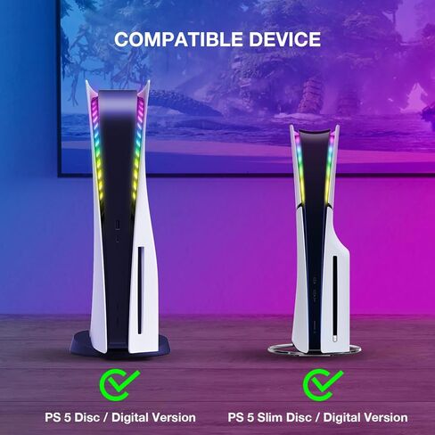 مروحة التبريد JUSPRO لإكسسوارات PS5 ، مروحة باردة هادئة مع LED LED لـ PlayStation 5 Console/PlayStation 5 Digital Edition & Ultra HD Game Console in Kuwait