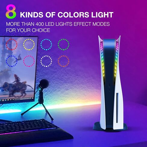 مروحة التبريد JUSPRO لإكسسوارات PS5 ، مروحة باردة هادئة مع LED LED لـ PlayStation 5 Console/PlayStation 5 Digital Edition & Ultra HD Game Console in Kuwait