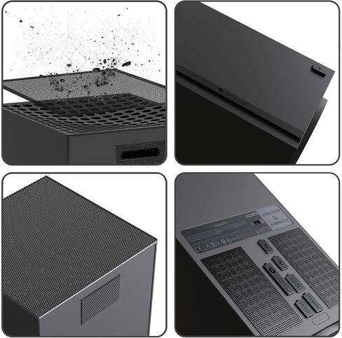 Dust Filter for Xbox Series X Console- 8 Silicone Plugs and 4 PVC Meshs Set, Anti-Dust Vent Cover Dustproof Case X-Series X Accessories with 6 Thump Grip Caps for Xbox Controllers in Kuwait