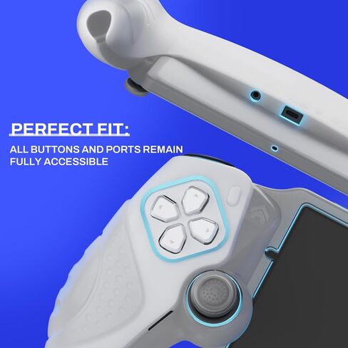PlayVital Design for PS Portal Cover, Guardian Edition Silicone Protective Case for PS Portal Remote Player with Thumb Grips - Shockproof, Anti-Slip Grip Accessories - Black in Saudi Arabia