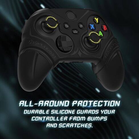 غطاء تحكم السيليكون Playvital لسلسلة Xbox Series X/S مع قبعة وملصقات Thumbstick- RUTERS EDITION SLIP GIRP SNOW ، واقي مقاوم للصدمة لوحدة التحكم اللاسلكية Xbox Core (أبيض) in Kuwait