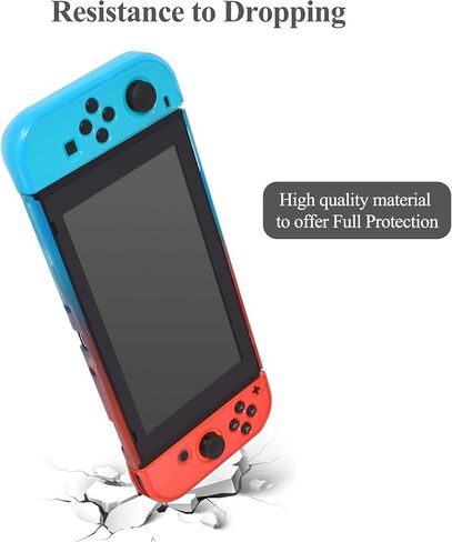 FYOUNG Upgrade Switch 2 Protective Case&Screen Protector Set,Dockable Cover | Cute Hard Shell Skin for Nintendo Switch 2 Console Accessories,Travel-Friendly,Kickstand Cutout(Blue, for Switch 2 7.9inch) in Saudi Arabia