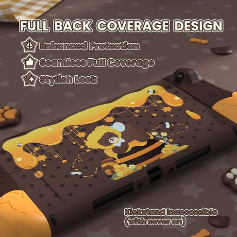 playvital Good Night Bear Dockable Case for Nintendo Switch 2 with Stand | Split Design Silicone Joycon Grips, PC Console Hard Shell, 2 Joystick Caps | Cute Protective Cover Bundle – Midnight Blue in Saudi Arabia