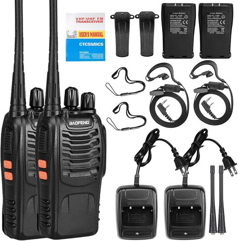 Baofeng 888s Walkie Talkies للبالغين Walkie Talkies للبالغين 16 قناة احترافية الراديو المحمول （6pc） (أسود) in Kuwait