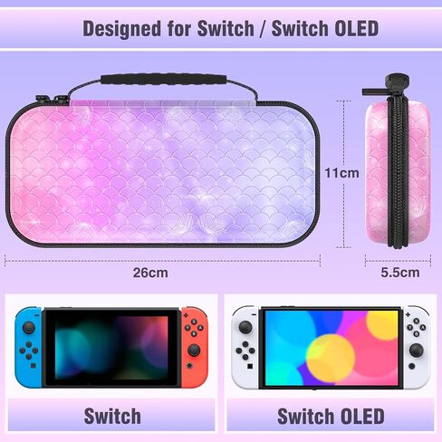 Larstylee Switch 2 Carrying Case with Protective Hard Shell, Soft Inner Lining, 10 Game Card Slots & Mesh Pocket for Nintendo Switch 2 (2025)/Switch/OLED Skin in Kuwait