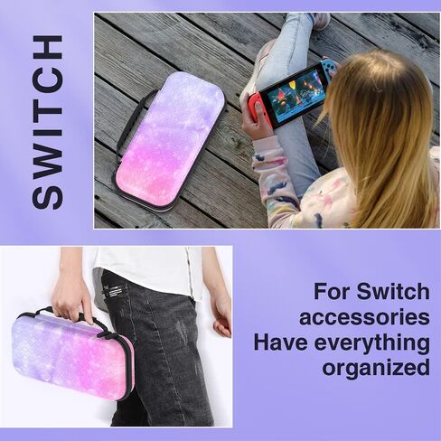 Larstylee Switch 2 Carrying Case with Protective Hard Shell, Soft Inner Lining, 10 Game Card Slots & Mesh Pocket for Nintendo Switch 2 (2025)/Switch/OLED Skin in Kuwait