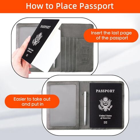 WALNEW Passport Holder and Vaccine Card Holder Combo Travel Wallet RFID Blocking PU leather Case Cover with Vaccine Card Protector Slot (Marble Pink) in Saudi Arabia