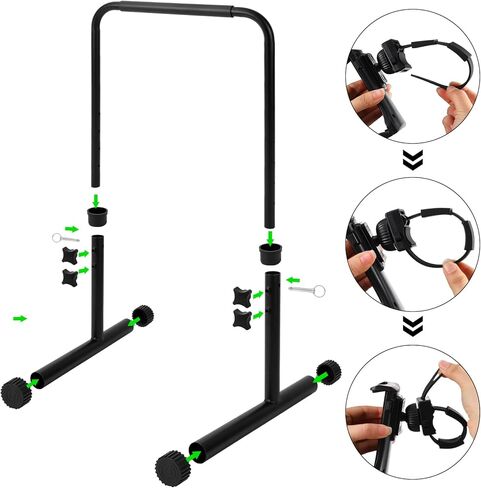 Leinuosen 24.4 Inch Wide Handle Bar for Walking Pad Only with Phone Holder Adjustable Handrail Height from 30.7 to 39.37 Inch Comfortable Grip Stainless Steel Frame Overbold Stable in Saudi Arabia
