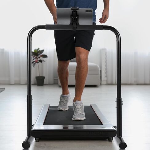 Leinuosen 24.4 Inch Wide Handle Bar for Walking Pad Only with Phone Holder Adjustable Handrail Height from 30.7 to 39.37 Inch Comfortable Grip Stainless Steel Frame Overbold Stable in Saudi Arabia