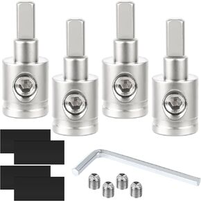0 Gauge to 4 Gauge Reducer Connector (4PCS) | Create Secure Power Connections for Car Amplifier Stereo Installation | Heavy-Duty Nickel Plated Brass with Heat Shrink in Saudi Arabia