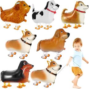 6 Pcs Walking Animal Balloons for Kids,Farm Animal Balloons,Walking Farm Animal Foil Mylar Balloon,Farm Birthday Decorations for Farm Theme Party Supplies(Rooster,Duck,Horse,Cow,Pig, Sheep) in Kuwait