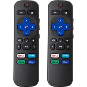 (حزمة من 2) استبدال التحكم عن بُعد متوافقًا مع Roku TV ، لـ TCL Roku/لـ Hisense Roku/for Onn Roku (وليس لـ Roku Stick و Box and Box) in Kuwait