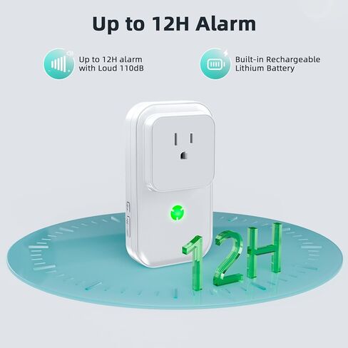 Power Failure Alarm, Freezer Power Outage Alarm 7 Sirens, Freezer Alarm with 0-110dB Adjustable LED Indicator 12H Alert, Power Loss Alarm Monitor for Refrigerator, Sump Pumps, Aquarium in Kuwait