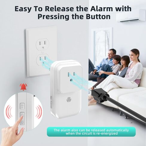 Power Failure Alarm, Freezer Power Outage Alarm 7 Sirens, Freezer Alarm with 0-110dB Adjustable LED Indicator 12H Alert, Power Loss Alarm Monitor for Refrigerator, Sump Pumps, Aquarium in Kuwait