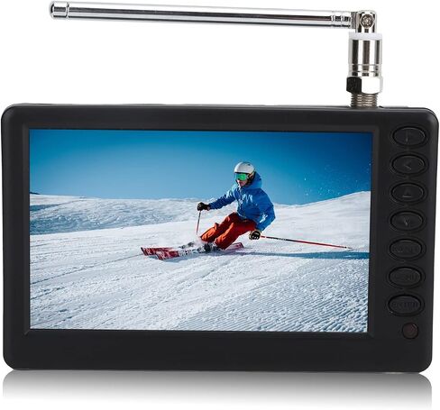 5'' Portable Mini Digital TV, 1080P 2 in 1 with FM Radio, Rechargeable Battery, USB, Headphone Jack, Memory Card Slot, for Kids, Car, Outdoor, Travel in Saudi Arabia