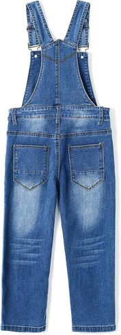 KIDSCOOL SPACE Girls Denim Overalls, Bibs Washed Stretchy Jeans Jumpsuit in Saudi Arabia