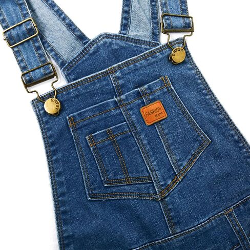 KIDSCOOL SPACE Girls Denim Overalls, Bibs Washed Stretchy Jeans Jumpsuit in Saudi Arabia