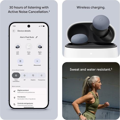 Google Pixel Buds Pro 2 - Wireless Bluetooth Earbuds - Hazel | Pro-level Active Noise Cancellation, help from Gemini, twist-to-adjust fit, 30-hour battery, Adaptive Audio in Saudi Arabia