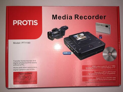 Protis Multi-Function Media Recorder PT1190/DVD مسجل محدث/فيديو وبيانات حرق/ميلا في الغالون وتنسيقات/AV في/USB/SD CARD/HDMI in Saudi Arabia